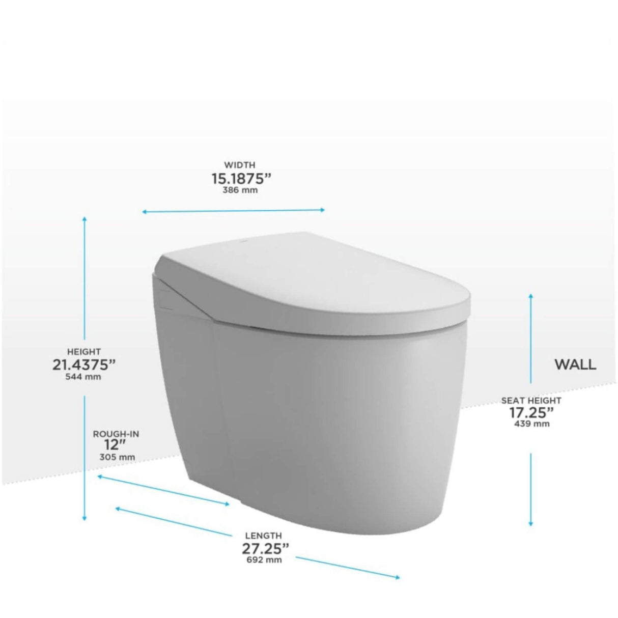 [MS8551CUMFG#01] TOTO Neorest AS 1.0 GPF Dual Flush One Piece Elongated Toilet With Integrated Smart Bidet Seat (SAK10368)