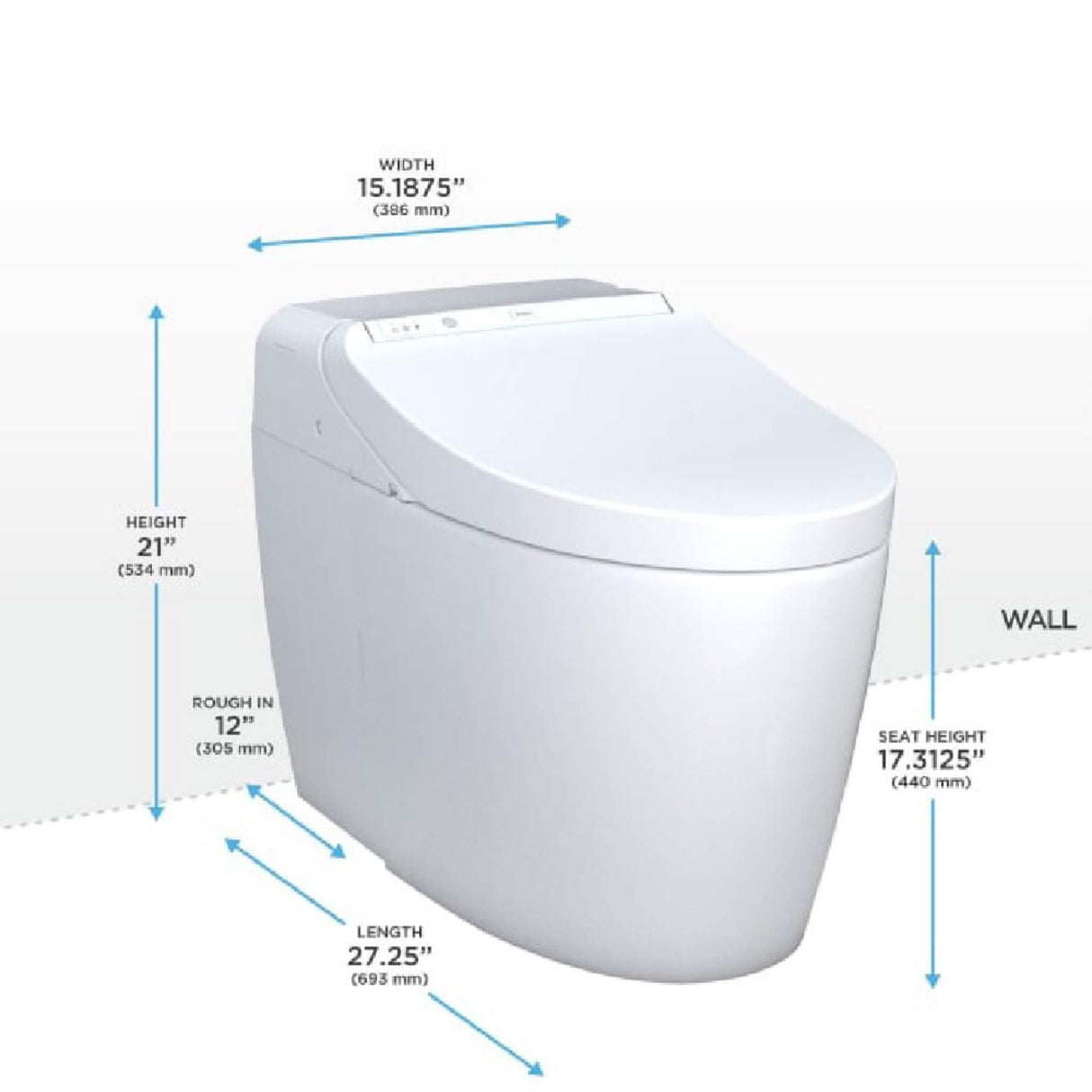 [MS922CUMFG#01] TOTO Washlet G450 With 1.0 GPF  And 0.8 GPF Dual Flush Integrated Smart Toilet (SAK56983)