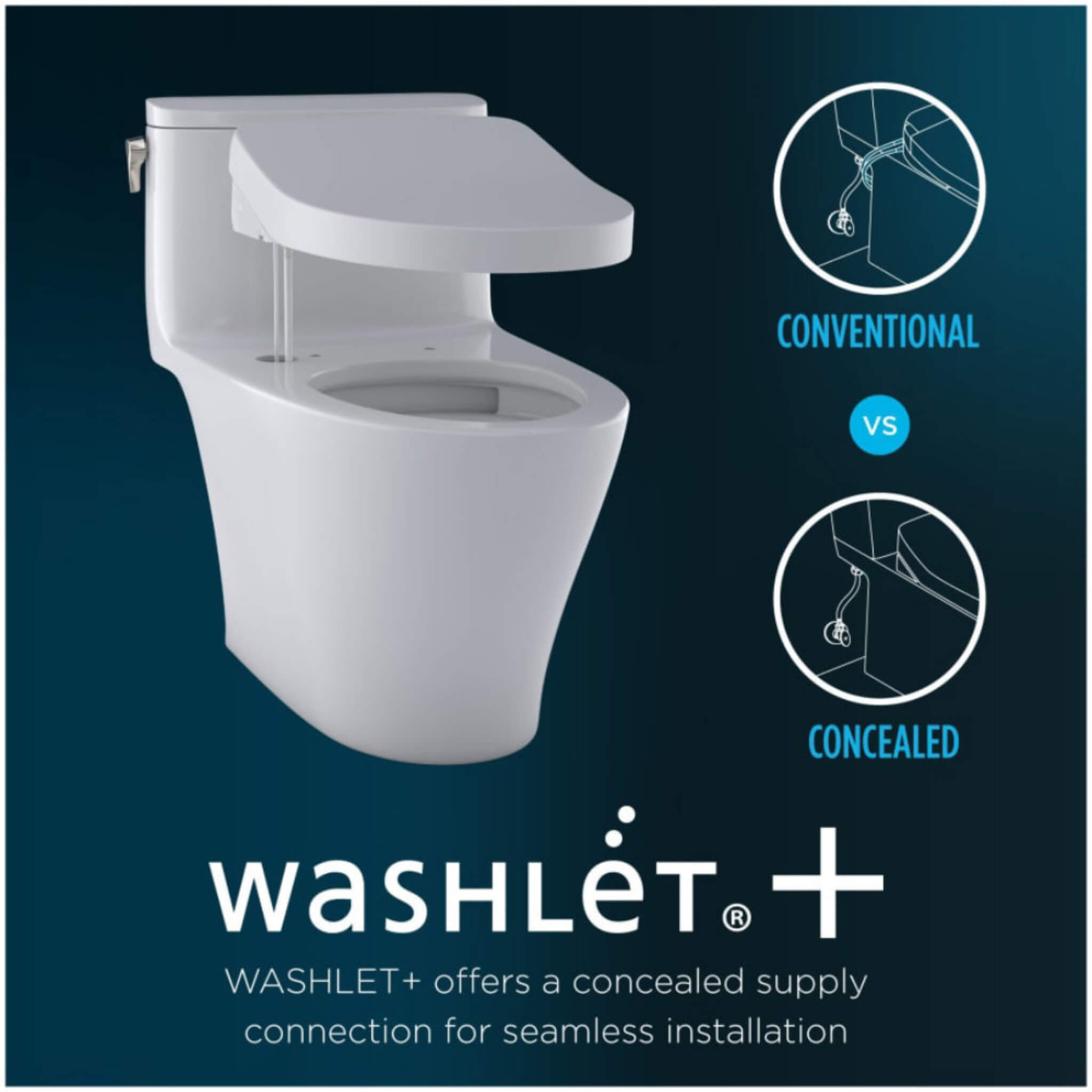 [MW4364726CEMFGN#01] TOTO Aquia IV Cube Washlet S7 With 1.28 GPF And 0.9 Elongated Bidet Toilet (SAK19352)