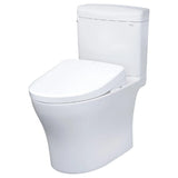 [MW4364736CEMFGN#01] TOTO Aquia IV Cube 1.28 GPF And 0.9 GPF Dynamax Tornado Flush Toilet With Washlet S7A Bidet Seat (SAK74285)