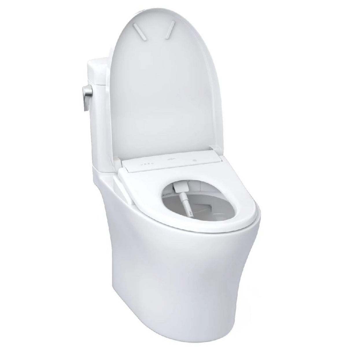 [MW4364736CEMFGN#01] TOTO Aquia IV Cube 1.28 GPF And 0.9 GPF Dynamax Tornado Flush Toilet With Washlet S7A Bidet Seat (SAK74285)