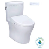 [MW4364736CEMFGN#01] TOTO Aquia IV Cube 1.28 GPF And 0.9 GPF Dynamax Tornado Flush Toilet With Washlet S7A Bidet Seat (SAK74285)