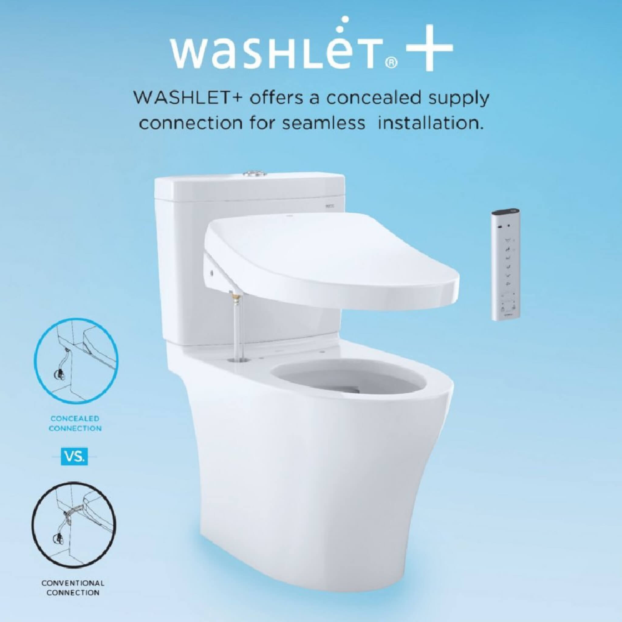 [MW4423084CEFG#01] TOTO Nexus Two Piece Toilet 1.28 GPF Elongated Toilet Included C5 Bidet Seat (SAK17395)