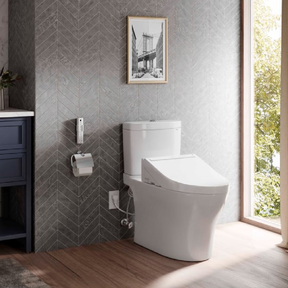 [MW4463084CEMFGN#01] TOTO Aquia IV 1.28 GPF And 0.9 GPF Universal Height Elongated Bidet Seat Toilet (SAK36542)