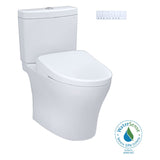 [MW4464726CEMFGN#01] TOTO Aquia IV Dual Flush Elongated Universal Height Toilet With Washlet S7 Bidet Seat (SAK53982)