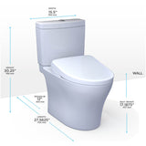 [MW4464726CEMFGN#01] TOTO Aquia IV Dual Flush Elongated Universal Height Toilet With Washlet S7 Bidet Seat (SAK53982)