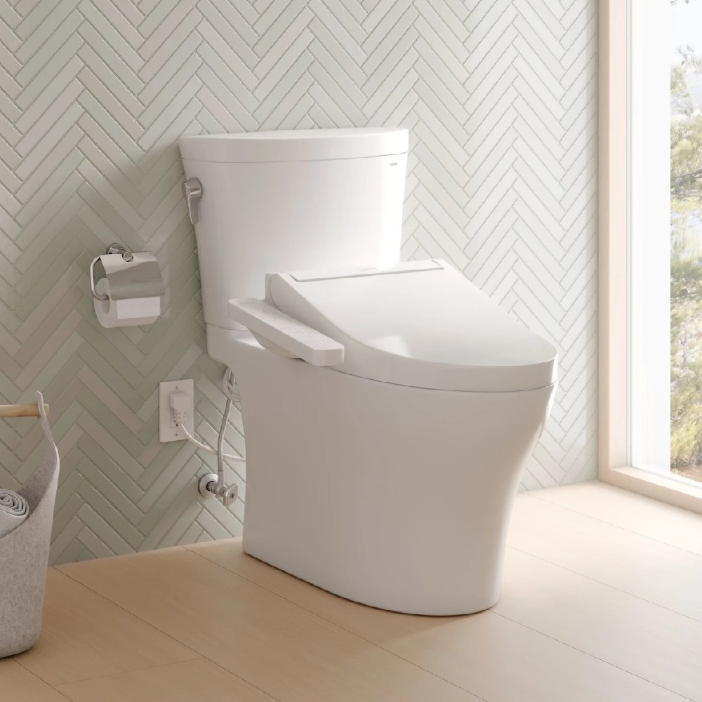 [MW4483074CEMFGN#01] TOTO Aquia IV Arc 1.28 GPF And 0.9 GPF Elongated Toilet With Washlet C2 And Left Hand Lever (SAK87231)