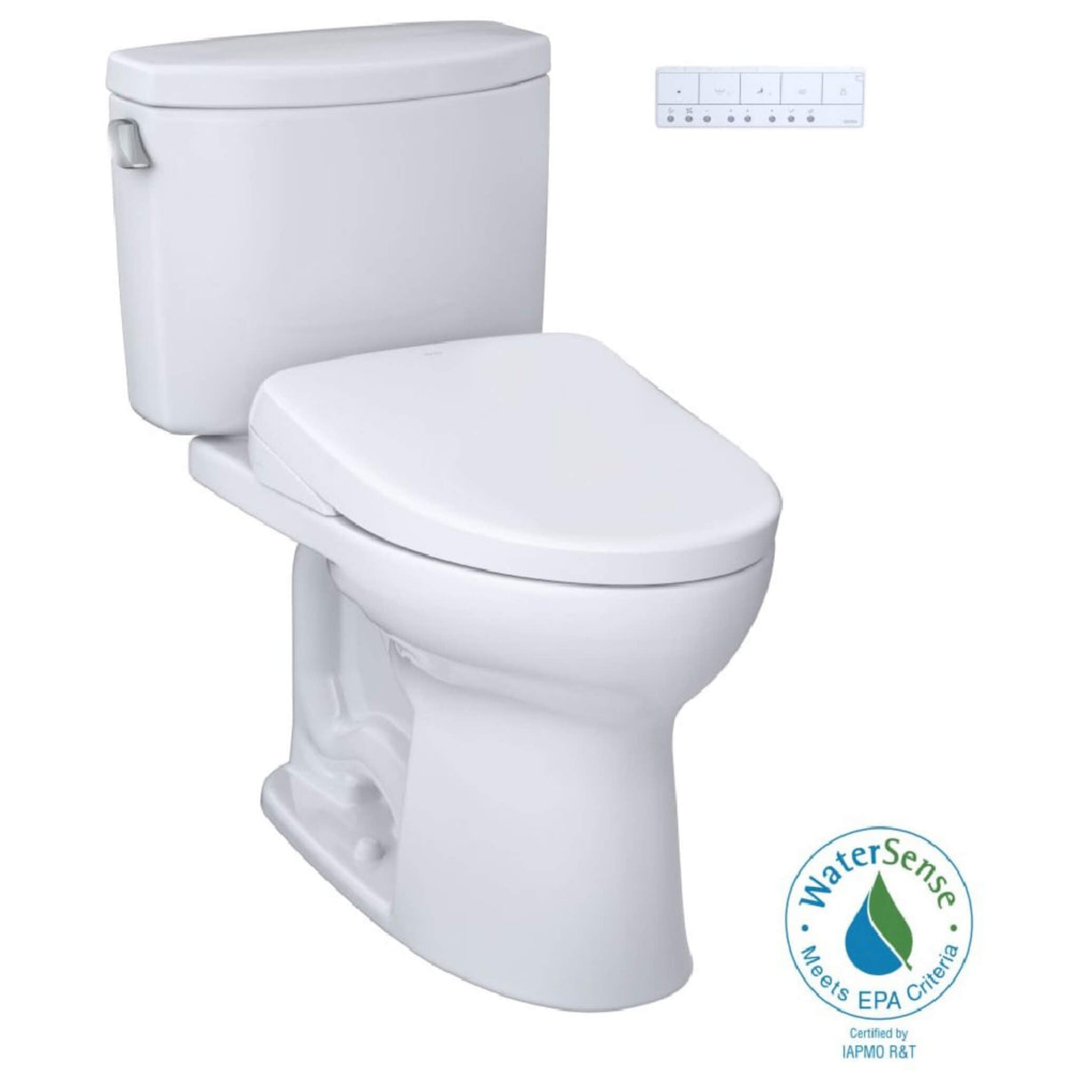 [MW4544726CEFG#01] TOTO Drake II 1.28 GPF Elongated Chair Height Toilet With Washlet S7 Bidet Seat (SAK29654)