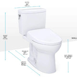 [MW4544726CUFG#01] TOTO Drake II 1 GPF Elongated Chair Height Toilet With Washlet S7A Bidet Seat (SAK53152)