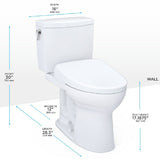 [MW4544736CUFG#01] TOTO Drake II Washlet S7A With 1.0 GPF Elongated Bidet Toilet (SAK27924)