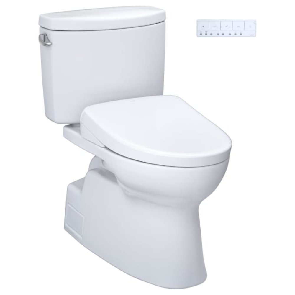 [MW4744726CEFG#01] TOTO Vespin II 1.28 GPF Chair Height Elongated Toilet With Washlet+ S7 Bidet Seat (SAK26135)