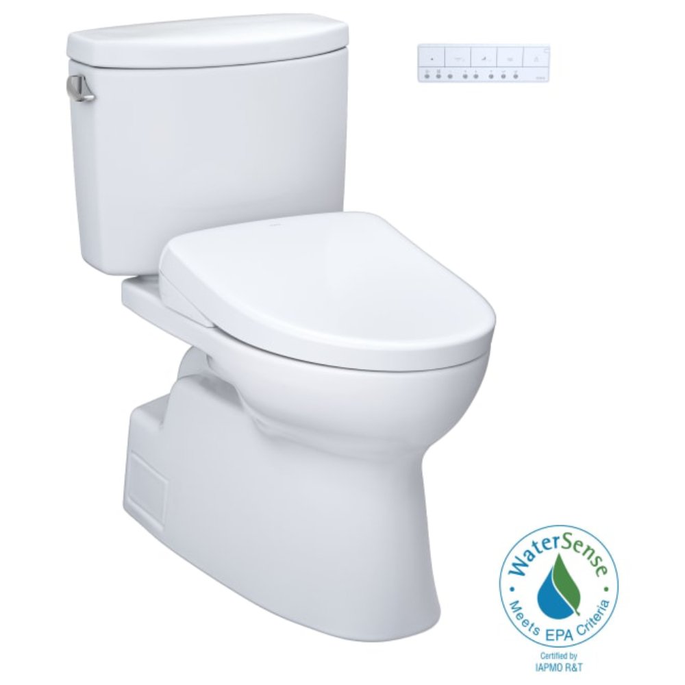 [MW4744726CEFG#01] TOTO Vespin II 1.28 GPF Chair Height Elongated Toilet With Washlet+ S7 Bidet Seat (SAK26135)