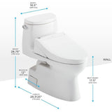 [MW6143084CEFG#01] TOTO Carlyle II 1.28 GPF One Piece Elongated Toilet With Washlet C5 Bidet Seat (SAK03124)