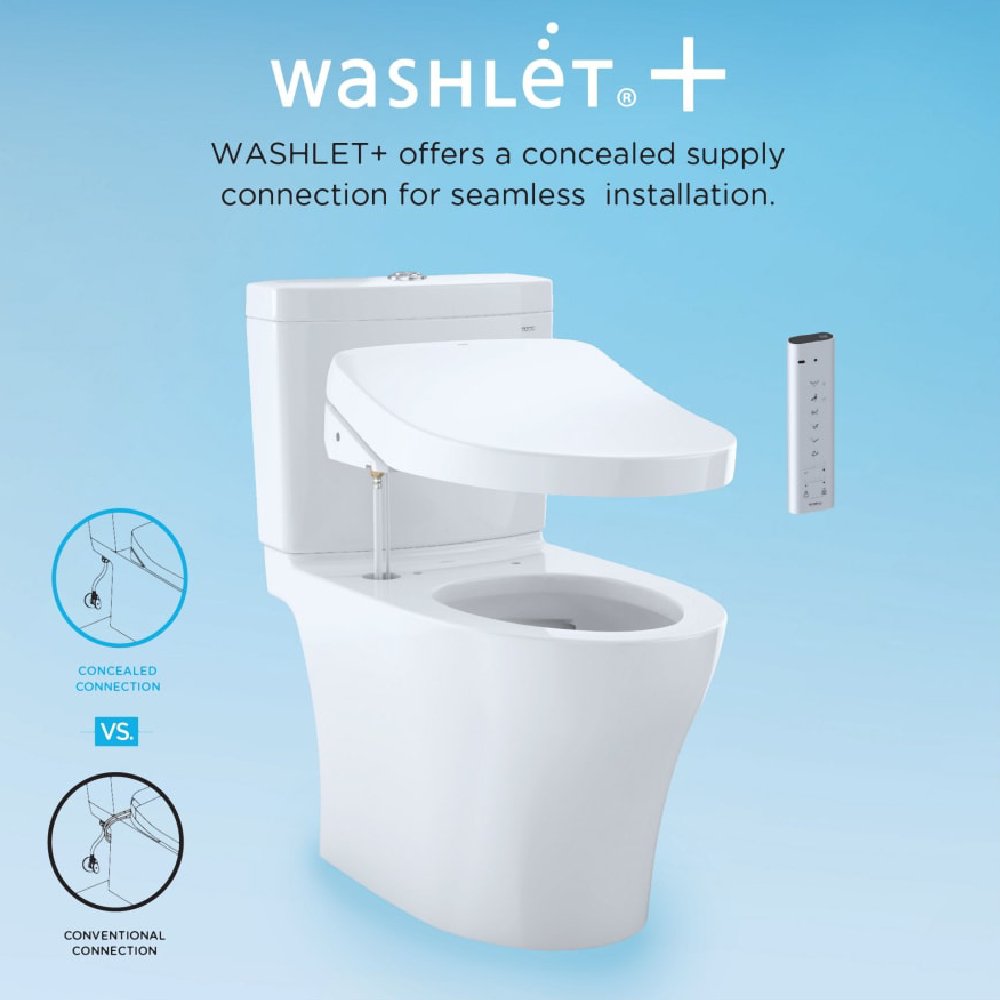 [MW6143084CEFG#01] TOTO Carlyle II 1.28 GPF One Piece Elongated Toilet With Washlet C5 Bidet Seat (SAK03124)