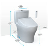 [MW6463084CEMFGN#01] TOTO Aquia IV Washlet Elongated Chair Height Bidet Toilet Seat With Button Flush (SAK42509)
