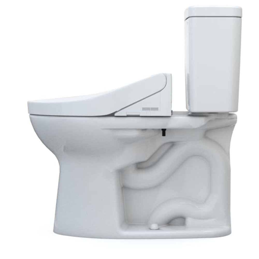 [MW7763074CEFG#01] TOTO Drake Washlet C2 And 1.28 GPF Left Hand Lever With Elongated Universal Height Bidet Toilet (SAK01352)