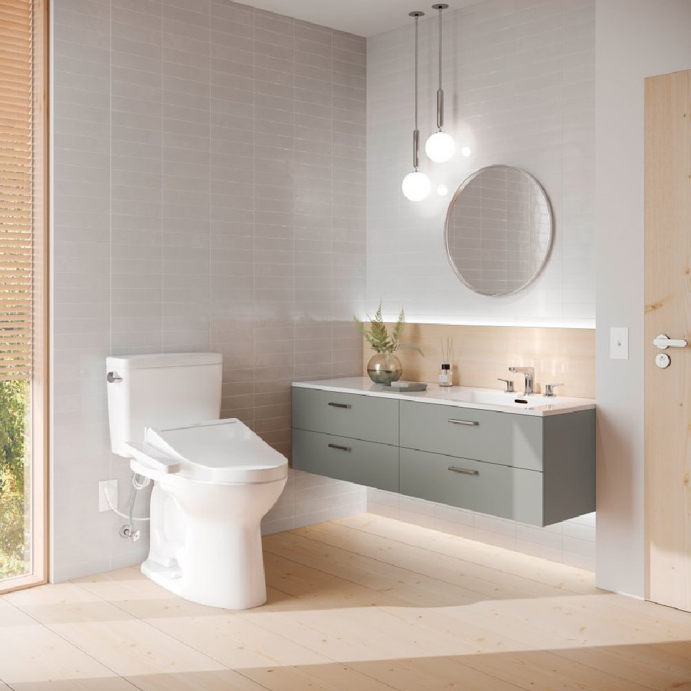 [MW7763074CEFG.10#01] TOTO Drake 1.28 GPF With Washlet C2 Elongated Bidet Toilet And 10" Rough In (SAK73915)