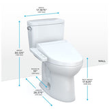 [MW7763074CEFG.10#01] TOTO Drake 1.28 GPF With Washlet C2 Elongated Bidet Toilet And 10" Rough In (SAK73915)