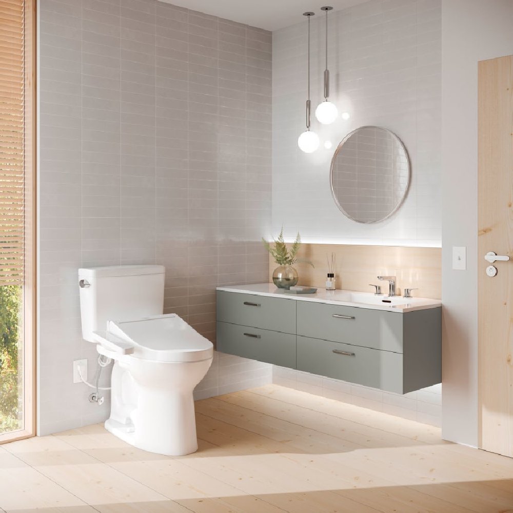 [MW7763074CSG#01] TOTO Drake 1.6 GPF And Washlet C2 With Left Hand Lever Elongated Bidet Toilet (SAK36982)