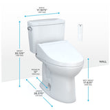 [MW7763084CEFG#01] TOTO Drake 1.28 GPF Washlet Universal Height Chair With C5 Bidet Toilet Seat (SAK70835)