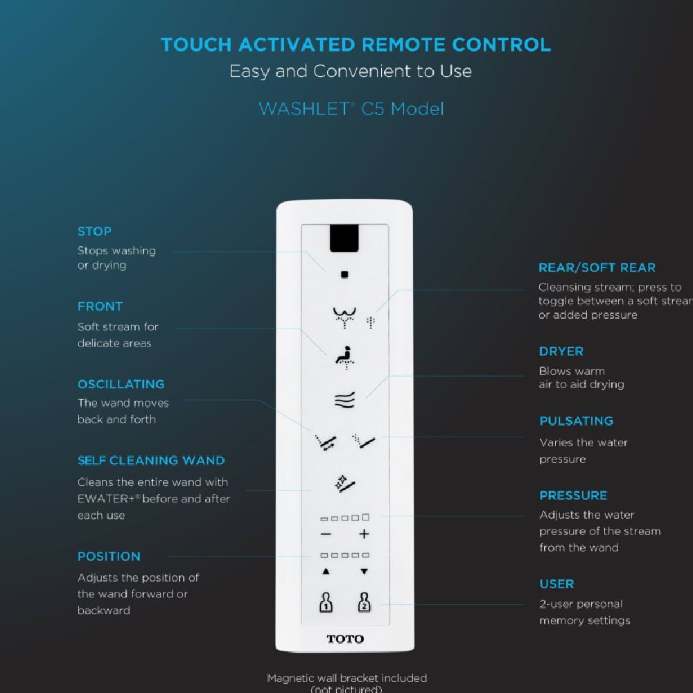 [MW7763084CEFG.10#01] TOTO Drake 1.28 GPF Elongated Universal Height EWater+ Toilet With C5 Bidet Seat (SAK56192)