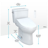 [MW7763084CEG#01] TOTO Drake 1.28 GPF Washlet Elongated Toilet With C5 Bidet Seat (SAK74362)