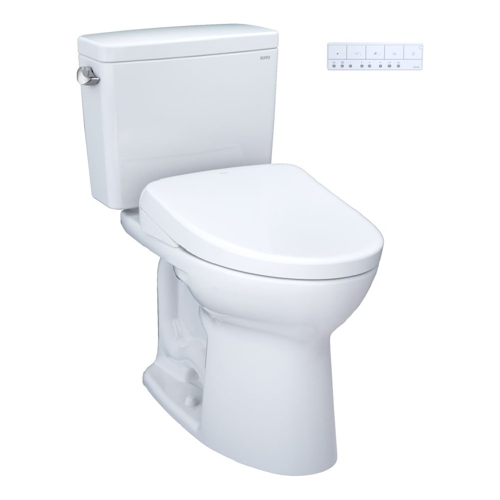 [MW7764726CEFG.10#01] TOTO Drake 1.28 GPF Universal Height Toilet With Washlet S7 Bidet Seat And 10" Rough In (SAK58267)