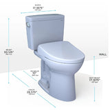 [MW7764726CEFGA.10#01] TOTO Drake 1.28 GPF Universal Height Toilet 10" Rough In With Washlet S7 Bidet Seat (SAK32478)