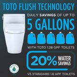[MW7764726CEFGA.10#01] TOTO Drake 1.28 GPF Universal Height Toilet 10" Rough In With Washlet S7 Bidet Seat (SAK32478)