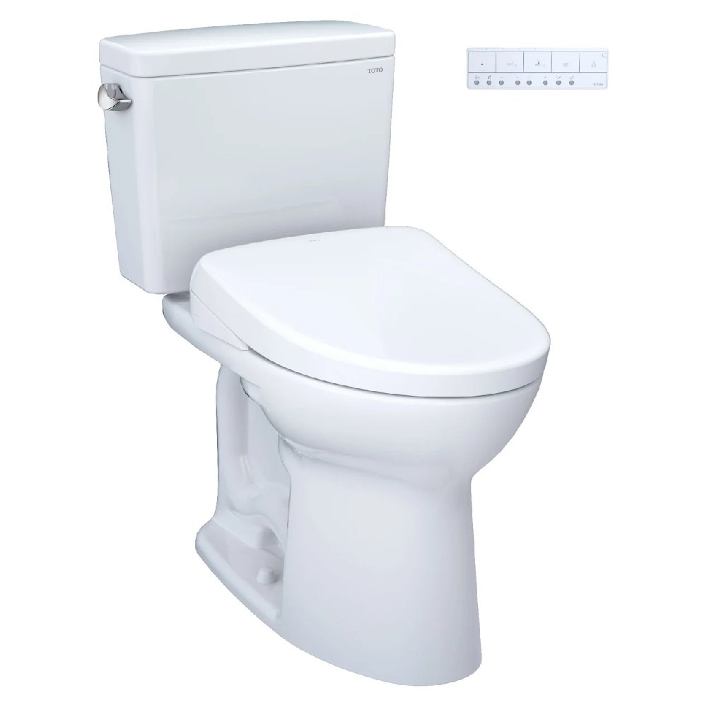 [MW7764736CEFGA.10#01] TOTO Drake Washlet S7A With 1.28 GPF Universal Height 10" Rough In Elongated Bidet Toilet (SAK35691)