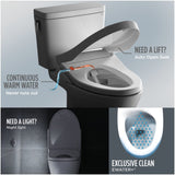 [MW7764736CSFGA#01] TOTO Drake 1.6 GPF Elongated Toilet With S7A Auto Open Bidet Seat And EWater (SAK15280)