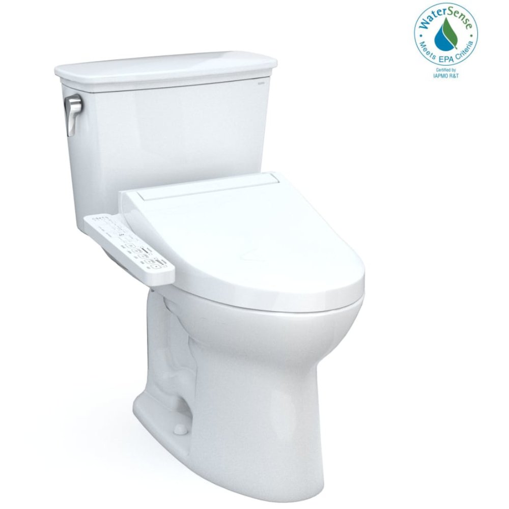 [MW7863074CEFG#01] TOTO Drake Transitional Washlet C2 And 1.28 GPF Elongated Chair Height Toilet With Left Hand Lever (SAK98346)