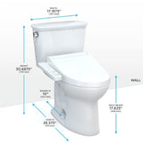 [MW7863074CEFG.10#01] TOTO Drake Washlet C2 With 1.28 GPF Universal Height Bidet Toilet (SAK70451)