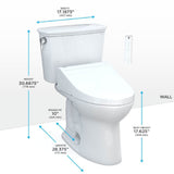 [MW7863084CEFG.10#01] TOTO Drake Washlet C5 With 1.28 GPF Elongated Bidet Toilet With Left Hand Lever (SAK78219)
