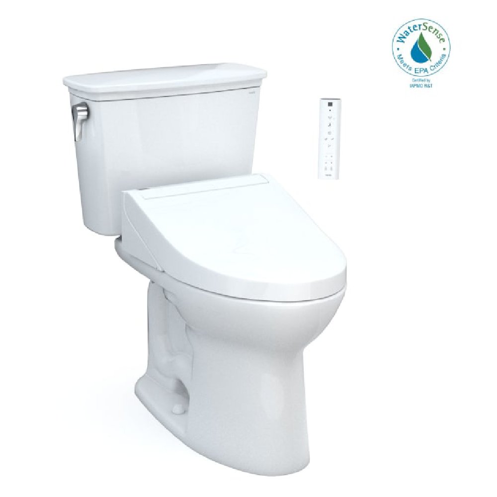 [MW7863084CEFG.10#01] TOTO Drake Washlet C5 With 1.28 GPF Elongated Bidet Toilet With Left Hand Lever (SAK78219)