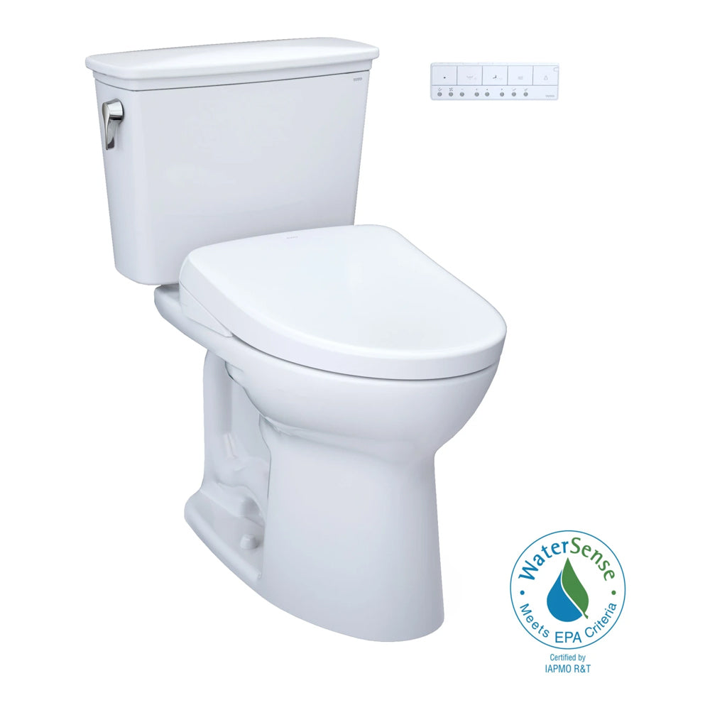 [MW7864726CEFG#01] TOTO Drake 1.28 GPF Elongated Chair Height Toilet Seat With Transitional Washlet S7 (SAK18215)