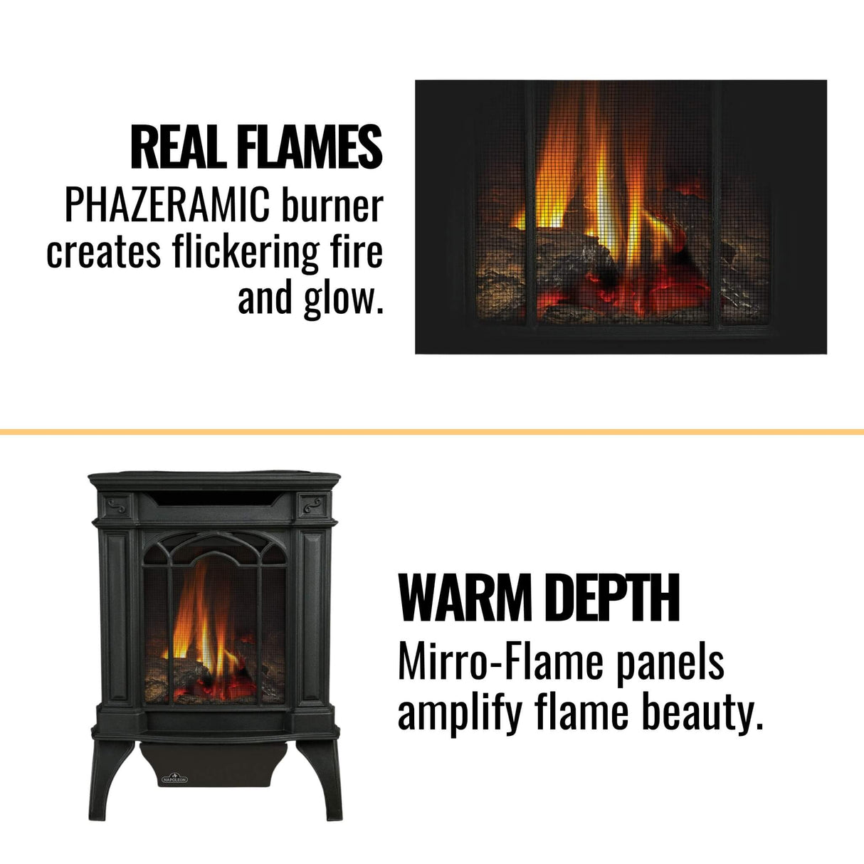 Napoleon Arlington 20 Cast Iron Millivolt Ignition Majolica Brown Natural Gas Stove, 19" [GDS20NNSB]