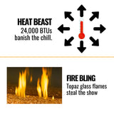 Napoleon Ascent 46" Linear Direct Vent Electronic Ignition Natural Gas Fireplace [BL46NTEA]