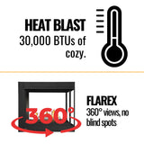 Napoleon Ascent Multi-View 3 Sided Log Set Direct Vent Natural Gas Fireplace [BHD4PNA]