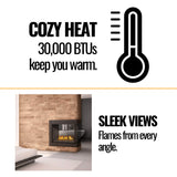 Napoleon Ascent Multi-View See-Through Glass Ember Bed Direct Vent Natural Gas, 45" [BHD4STGN]