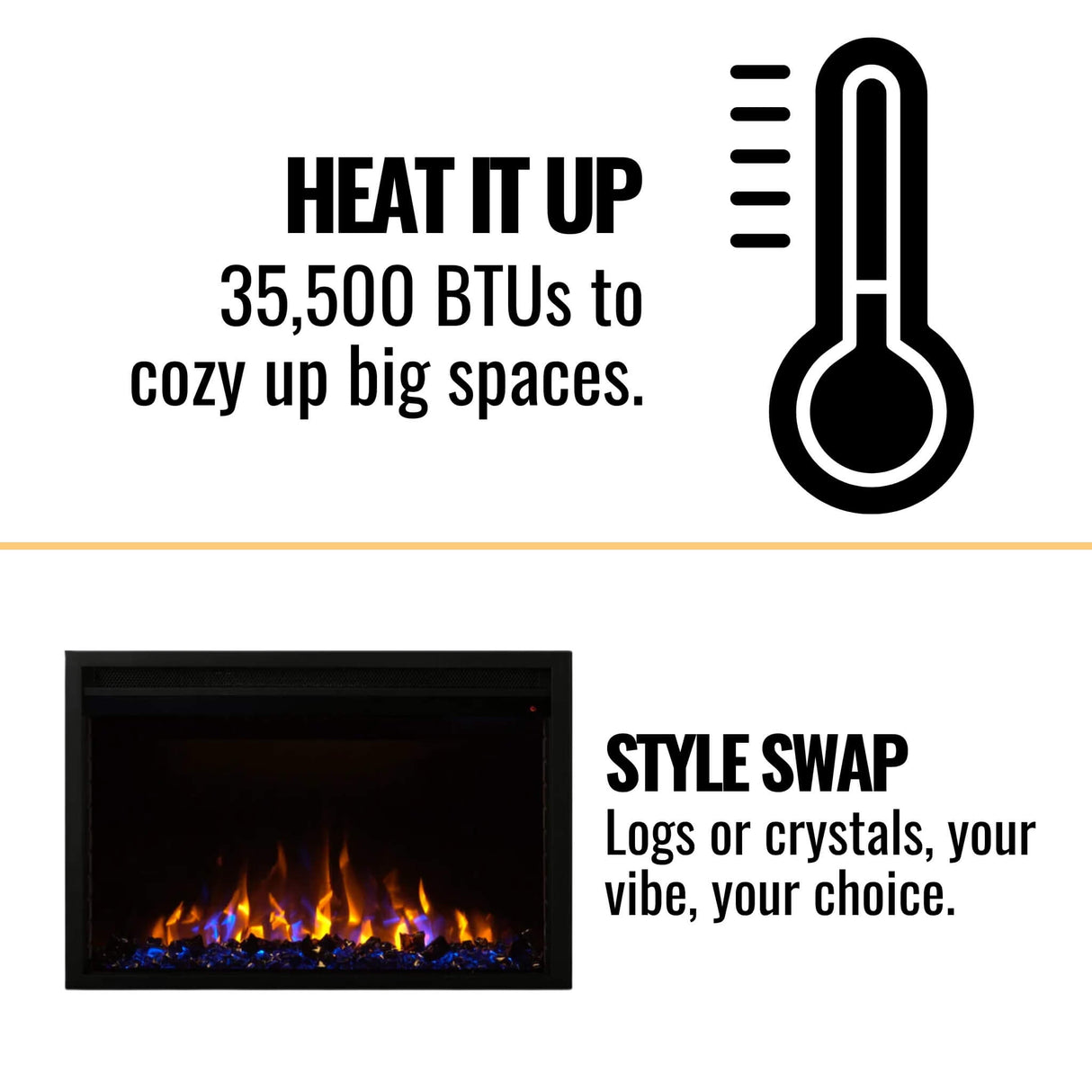 Napoleon Cineview 30 Self-Trimming Electric Fireplace Insert, 30" [NEFB30H]