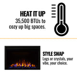 Napoleon Cineview 30 Self-Trimming Electric Fireplace Insert, 30" [NEFB30H]