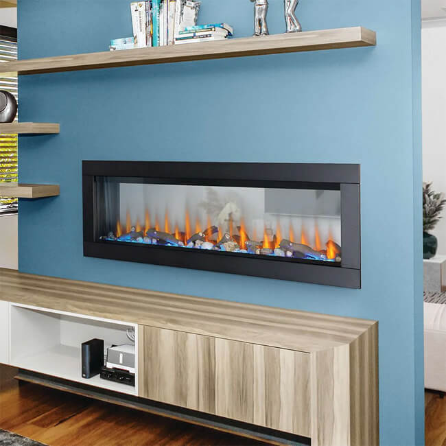 Napoleon Clearion Elite 60 Fully Recessed See Thru Wall Mounted Electric Fireplace, 60" [NEFBD60HE]