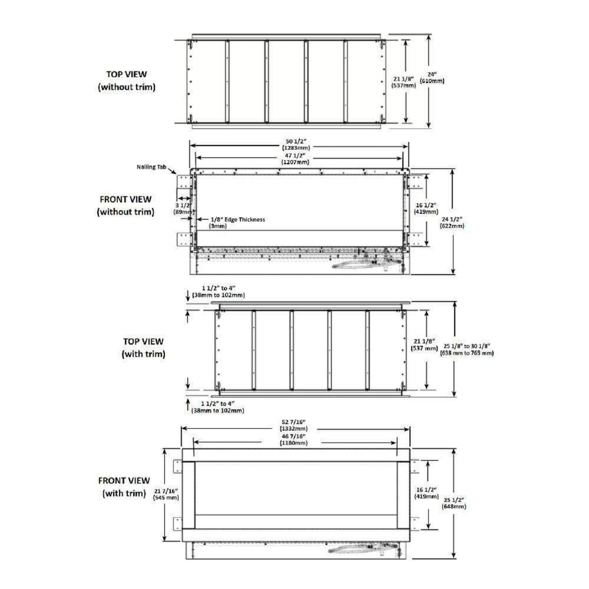 Napoleon Galaxy 48 Outdoor Linear See-Thru Electronic Start Natural Gas Fireplace, 50" [GSS48STE]
