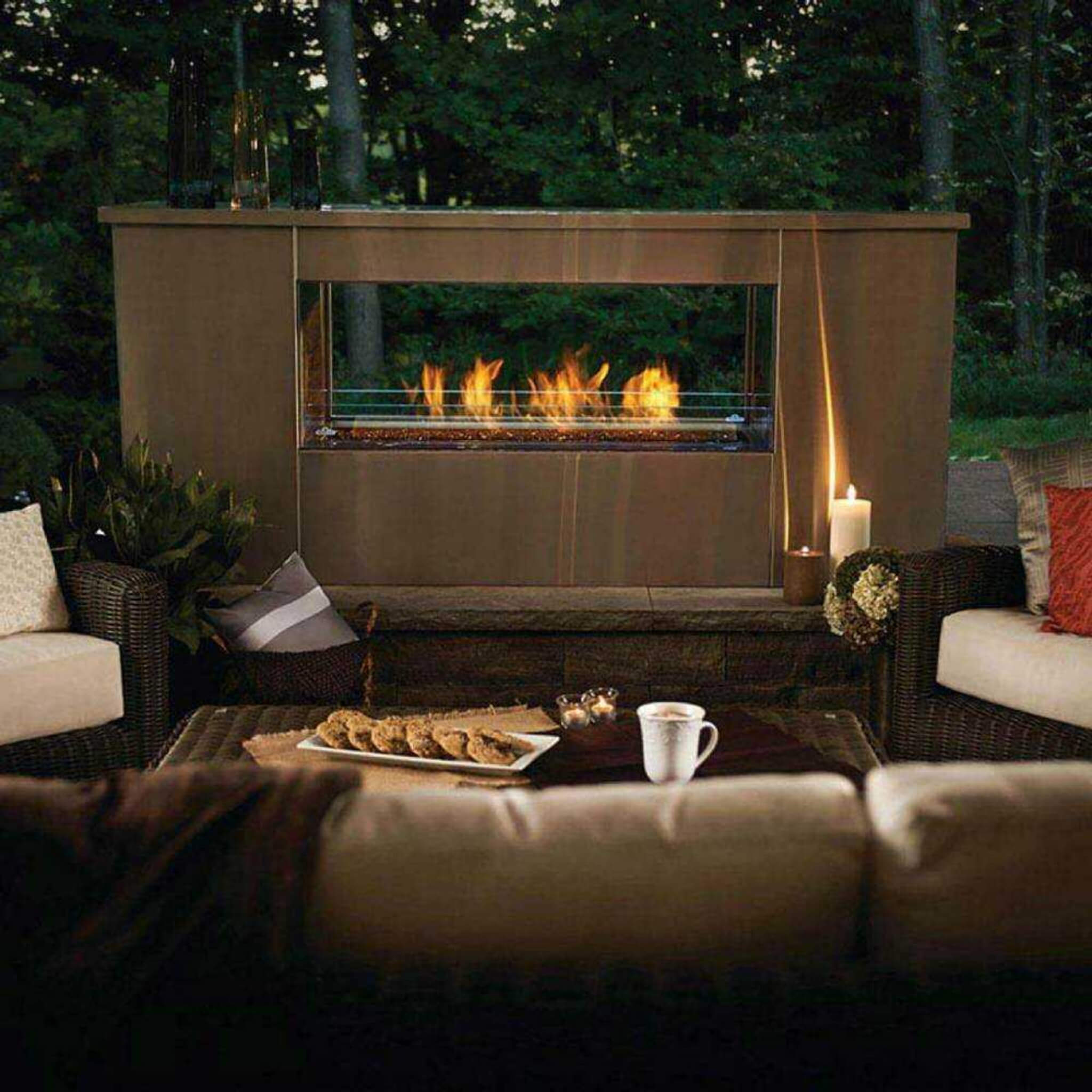 Napoleon Galaxy 48 Outdoor Linear Single-Sided Electronic Start Natural Gas Fireplace [GSS48E]
