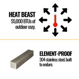 Napoleon Galaxy 48 Outdoor Linear Single-Sided Electronic Start Natural Gas Fireplace [GSS48E]