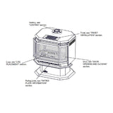 Napoleon Havelock 50 Direct Vent Millivolt Ignition Natural Gas Stove, 28" [GDS50-1NSB]