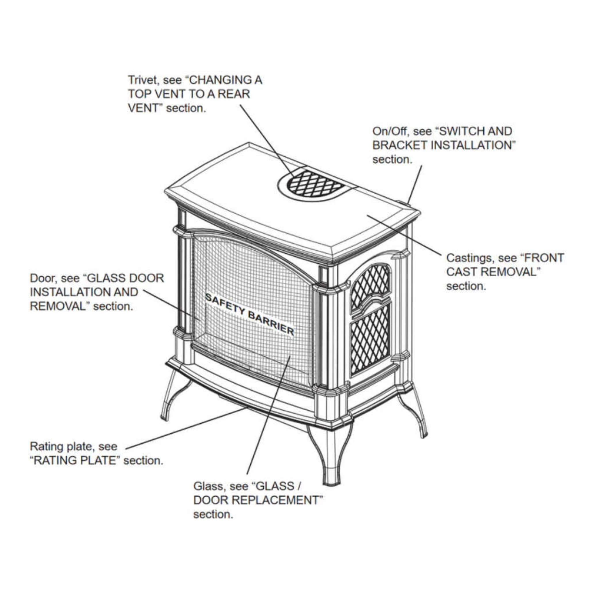 Napoleon Knightsbridge 60 Majolica Brown Natural Gas Stove With Flame And Heat Adjustment, 27" [GDS60-1NNSB]