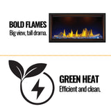 Napoleon Tall Linear Vector Direct Vent Natural Gas Fireplace With Remote Control [TLV50/62/74N]