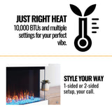 Napoleon Trivista 3 Sided Built-In Electric Linear Fireplace [NEFB50H/60H-3SV]